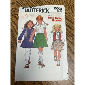Butterick Girl Dress,Blouse,Vest & Skirt
